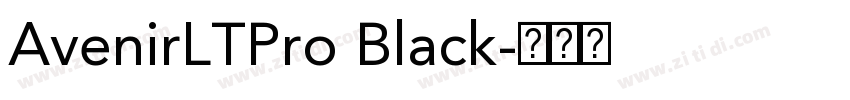 AvenirLTPro Black字体转换